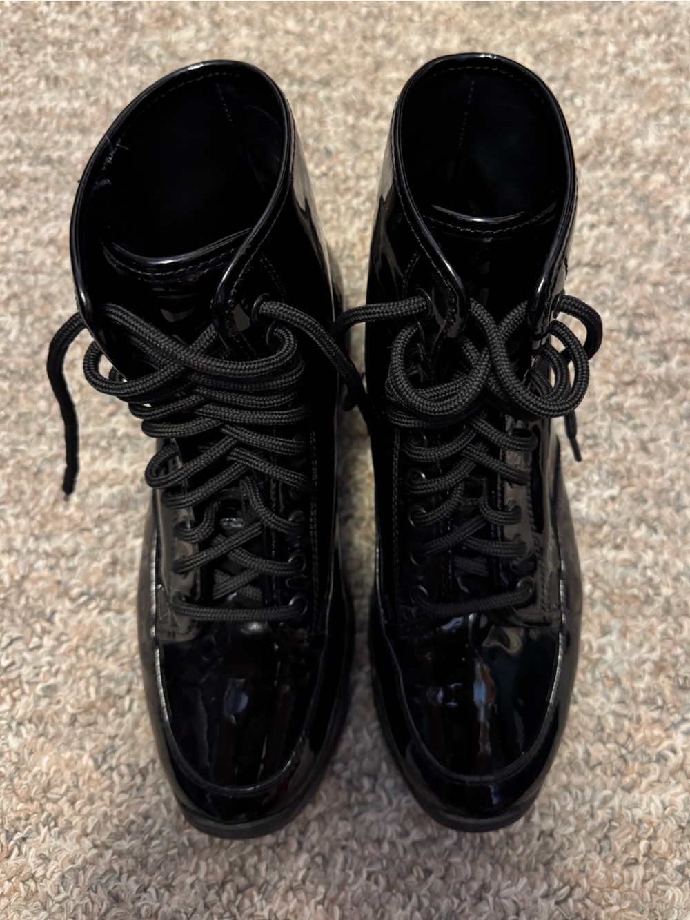 iRi Black Patent Leather Boots